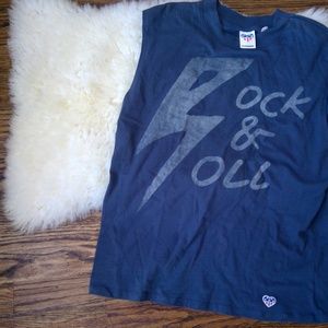 JunkFood XS Tank Top Blue -NWOT -OVERSIZED